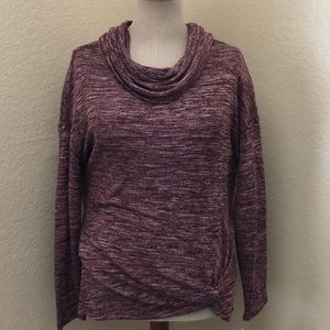 Democracy Purple Cowl Neck Sweater